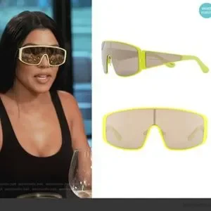 Kim Kardashian West x Carolina Lemke Gemini Sunglasses Neon Lime Kim Kardashian West | Accessories | Kim Kardashian West X  main image 2